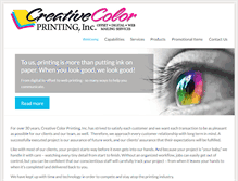 Tablet Screenshot of creativecolorprinting.net